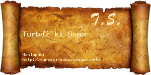Turbéki Soma névjegykártya